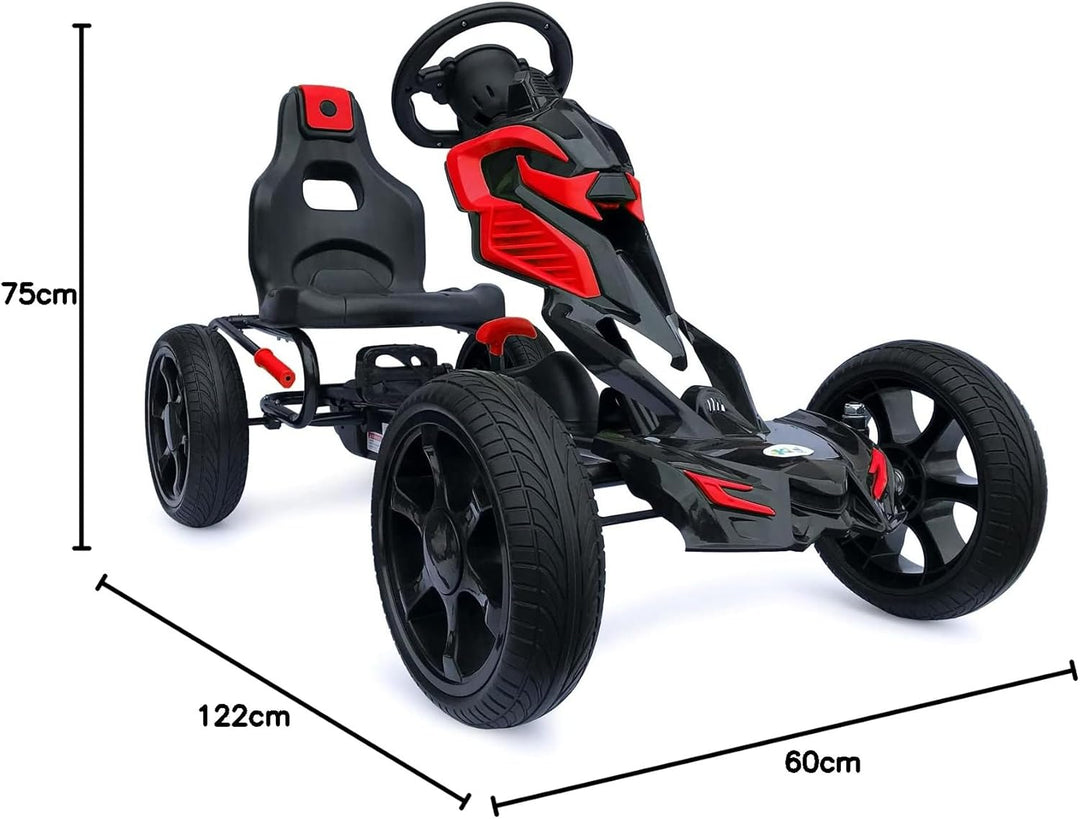 Kinder Pedal Go Kart - 5-12 Jahre, Mit Pedal, Shaum Reifen Eva Wheels