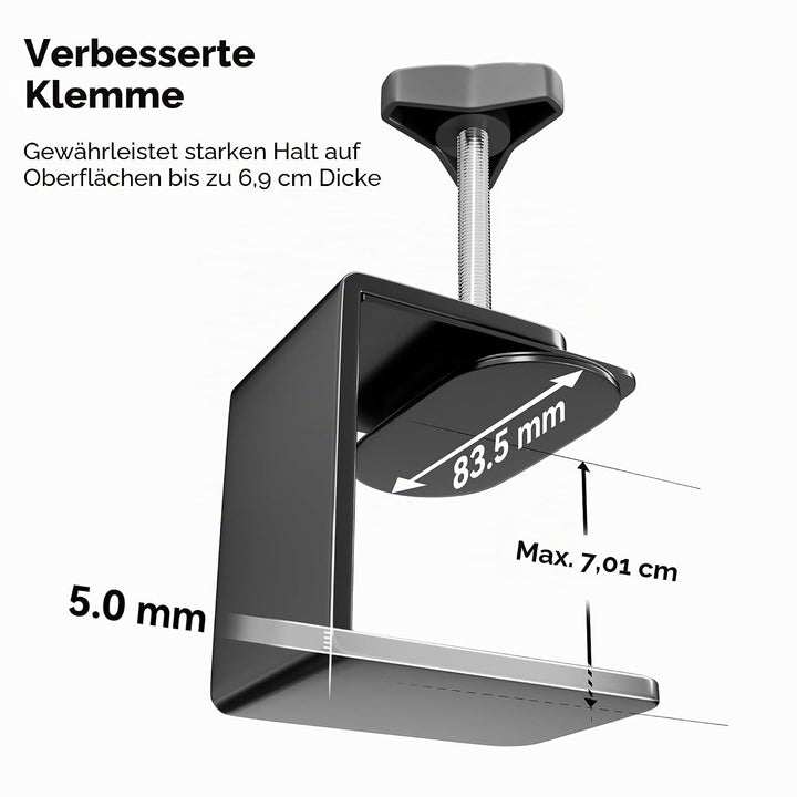 Faltbarer Hundepflegetisch-Arm mit Tischklemme – Höhenverstellbar 66–102 cm, Grooming-Arm mit Hängem