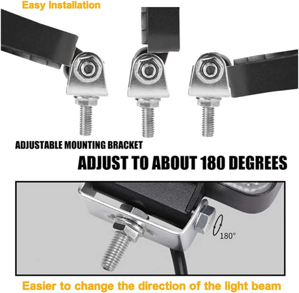 Greenmigo 10 Stück Wasserfest 67IP LED 48W Scheinwerfer Spot Arbeitsscheinwerfer Arbeitsleuchte Nebe