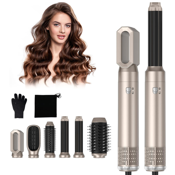 6 in 1 Airstyler Hairstyler Set,1000W Multi- Rundbürstenföhn Professioneller Haarstyler Haarfön,30mm