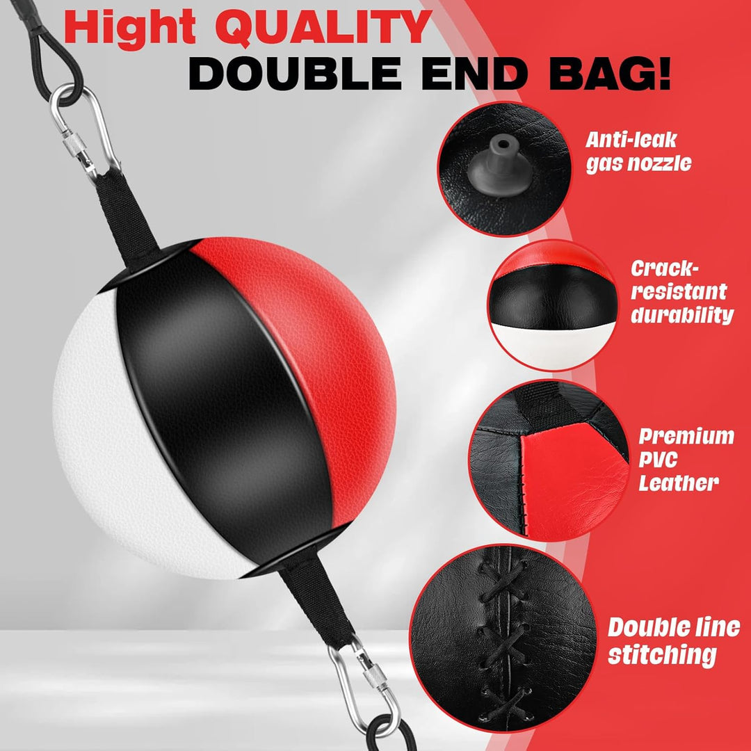 YORWHIN Türboxsack, Boxen Doppelendball, Boxtrainingsset ohne Wandmontage mit Bungee Schnur und Tele