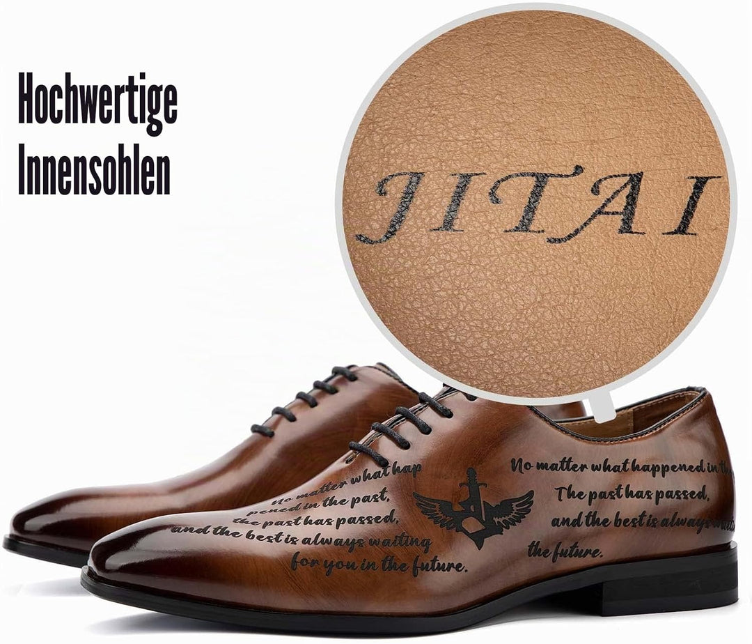 JITAI Mokassins Herren Elegante Schuhe Freizeit Loafer Herren Anzug Schuhe 45 EU Braun 04, 45 EU Bra