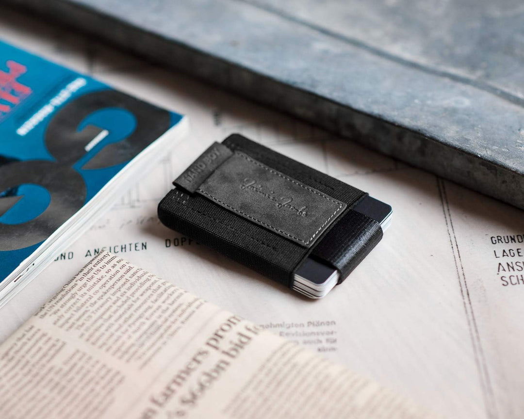 Jaimie Jacobs Nano Boy Mini Wallet, Mini Geldbörse aus Textil, Kleiner Geldbeutel, Slim Wallet mit Z