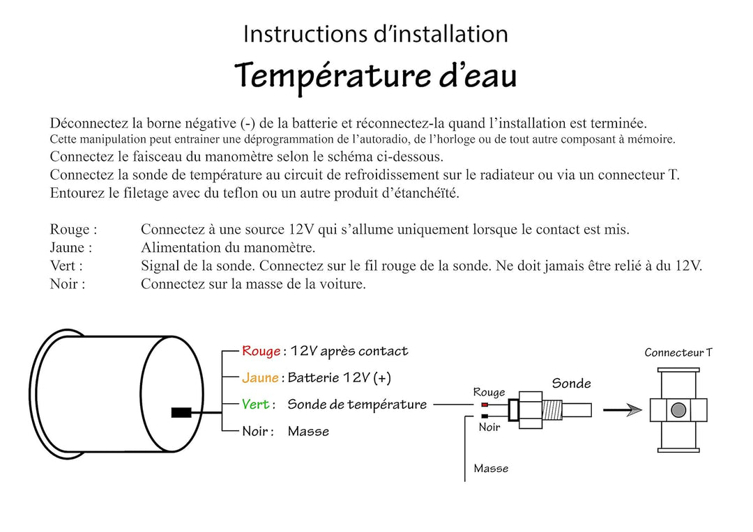 Vega® Manometer, Wassertemperatur 20 – 150 °C, digitale Anzeige und LEDs, 52 mm, französische Marke