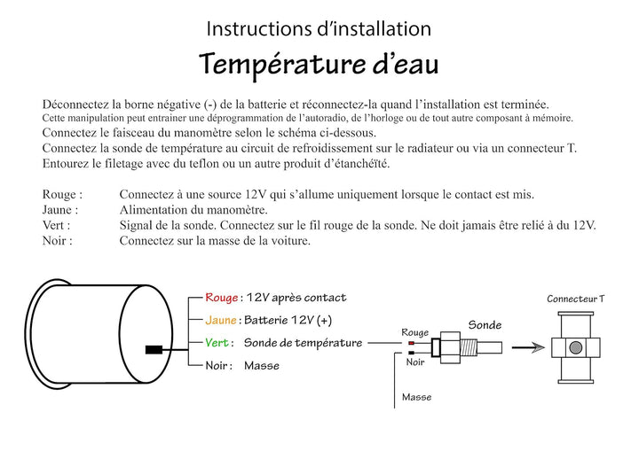 Vega® Manometer, Wassertemperatur 20 – 150 °C, digitale Anzeige und LEDs, 52 mm, französische Marke