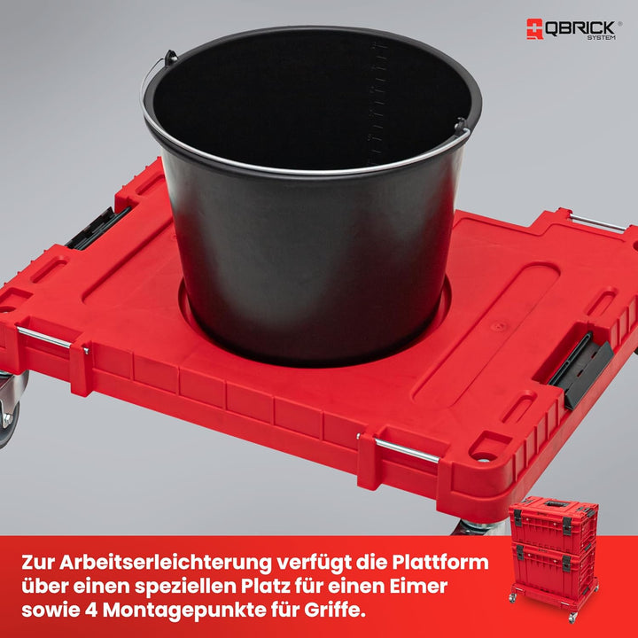 QBRICK SYSTEM Transportroller Rollbrett Transportbrett 120 kg Tragkraft ONE Transport Platform Works