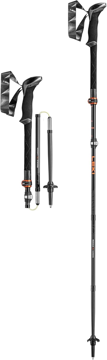 Leki Makalu FX Carbon Stöcke black-orange-naturalcarbon 110-130cm, black-orange-naturalcarbon 110-13