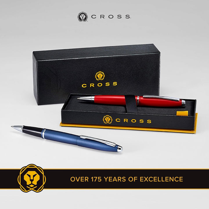 Cross Calais Kugelschreiber (Drehmechanik, Strichstärke M, Schreibfarbe: schwarz, inkl. Geschenkbox)
