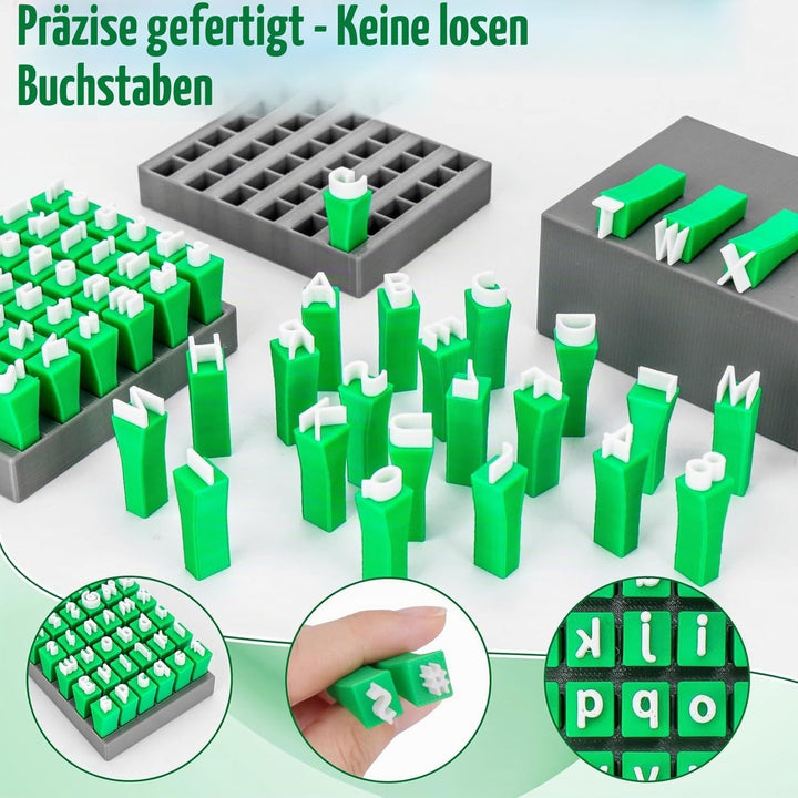 Alphabet Tonstempel Set, 2 Sets Alphabet Buchstaben Stempel für Ton und Keramik, mit Buchstaben Anza