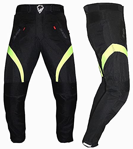 BI ESSE - Motorradhose für Herren, wasserdicht, winddicht, mit zertifizierten Protektoren (Schwarz/N