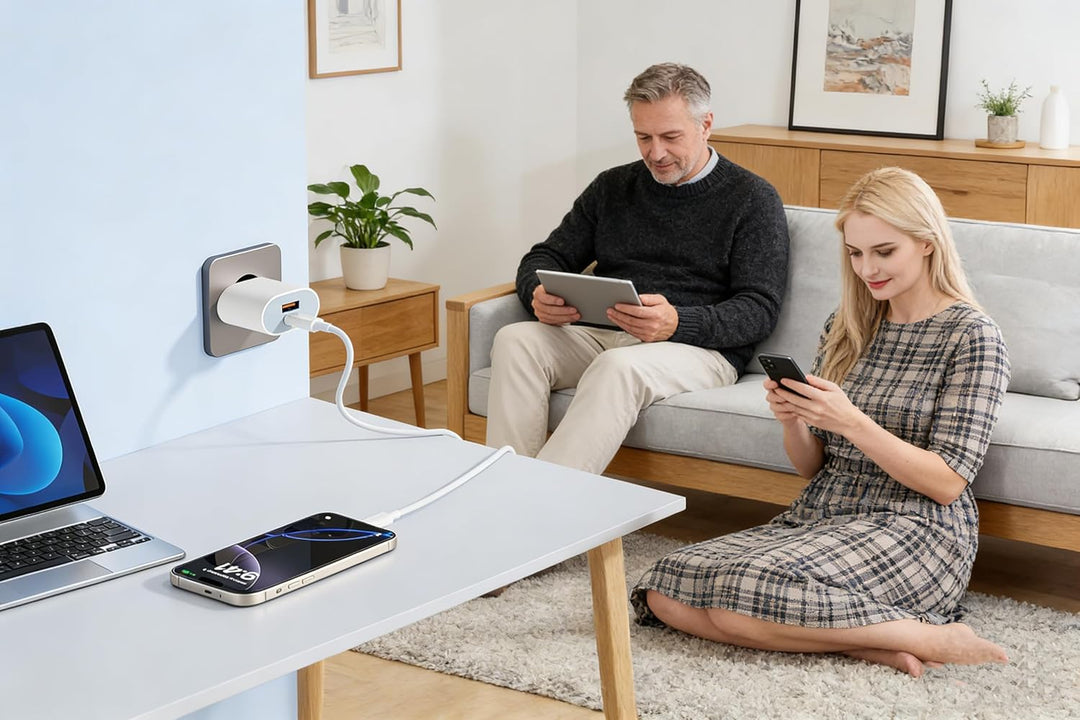 Schnellladegerät 25W USB C Ladeadapter 20W Typ-C Ladeadapter netzteil 15W USB Typ-A Ladegerät（Weiss
