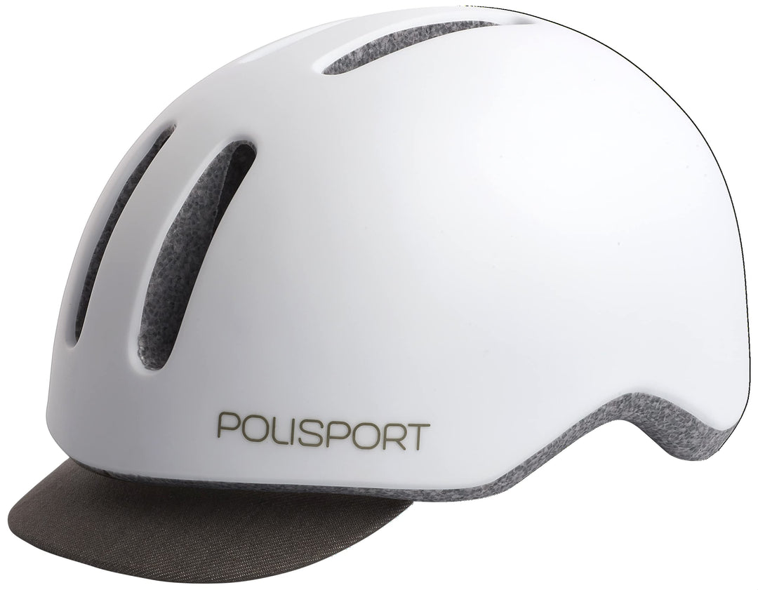 Polisport Unisex – Erwachsene Commuter Helm, White matt/Grey, L