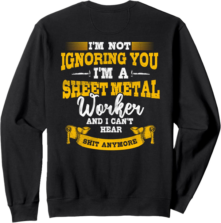 Blecharbeiter Geschenke Design auf der Rückseite des Hemdes Sweatshirt