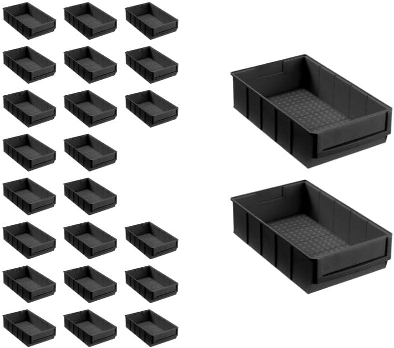 SuperSparSet 24x Leitfähige Industriebox 300 B | HxBxT 8,1x18,3x30cm | 3,4 Liter | ESD, Sichtlagerka