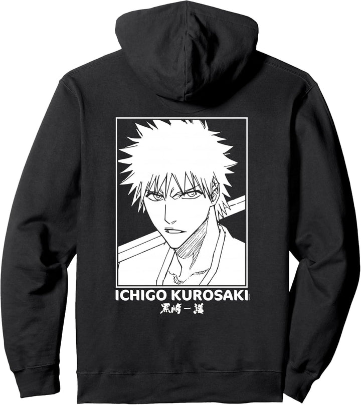Bleach Retro Anime Ichigo Kurosaki Pullover Hoodie