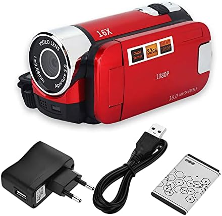 Topiky HD Digital Video Camera Camcorder,Tragbarer Vlogging Kamera Recorder 1080P 16MP 2,7 Zoll 270