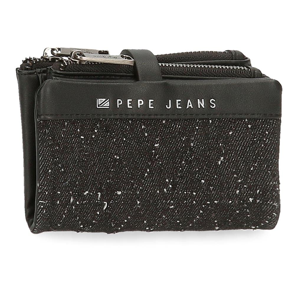 Pepe Jeans Daila Geldbörse schwarz Baumwolle, Polyester und PU. Brieftasche, Brieftasche
