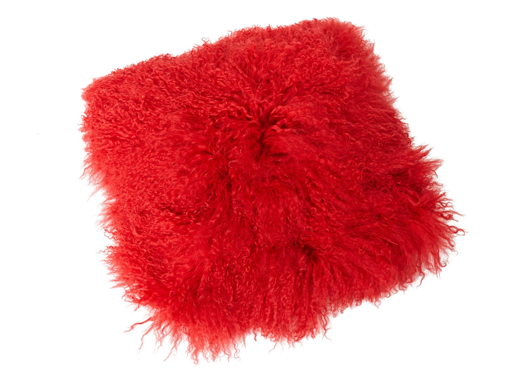 Reissner Lammfelle Tibet Lammfell Kissenbezug langflorig 30x30cm JAY13 Farbe hell rot Jay13 Hell Rot