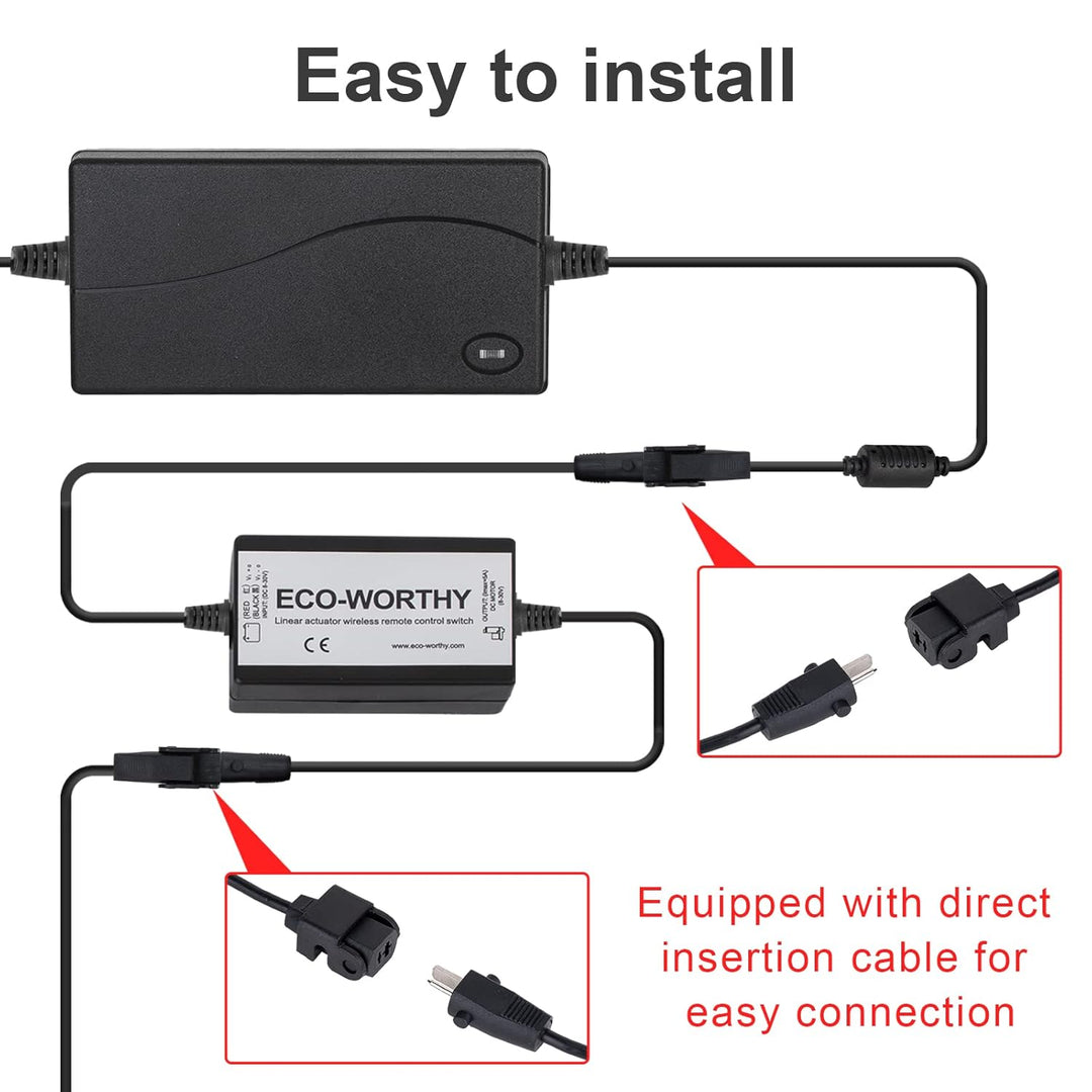 DCHOUSE Linearaktuator-Controller DC8-30V 5A Drahtloses Fernbedienungs-Motorsteuerungs-Kit mit 12V A
