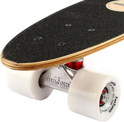 FunTomia Mini-Board Cruiser Skateboard 57cm aus 7-lagigem kanadischem Ahornholz inkl. Mach1 ABEC-9 K