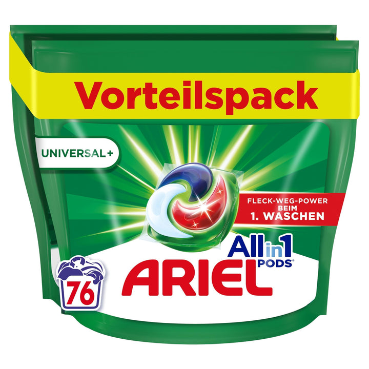 Ariel Waschmittel PODS All-in-1, 76 Waschladungen, Universal strahlende Reinheit 76 stück (1er Pack)