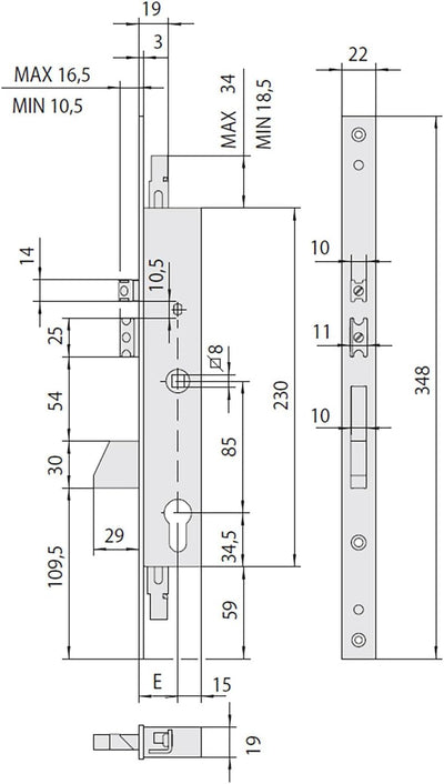 Cisa 16225 – 35 Schloss S/C. Elektrische