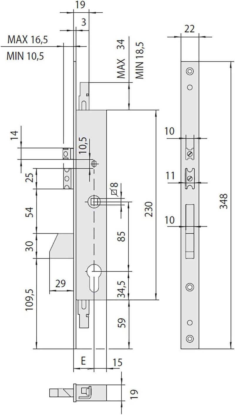 Cisa 16225 – 35 Schloss S/C. Elektrische