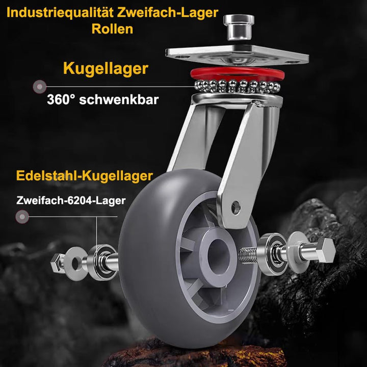 Plattformwagen 500kg für Professionelle Arbeit, Grosse Räder Plattenwagen Schwerlastwagen Transportw