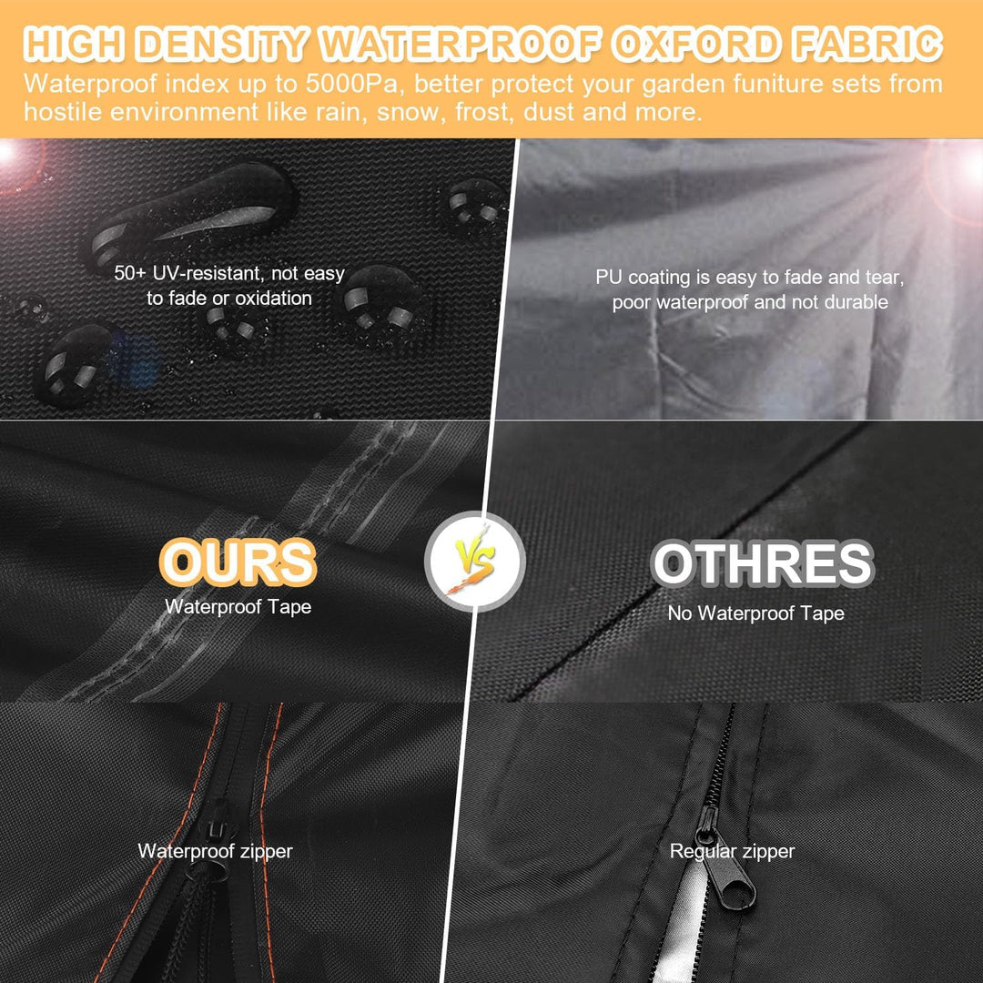 HEIMUNI Schutzhülle Sonnenschirm 3m, Ampelschirm Schutzhülle mit Stab, Abdeckung für Sonnenschirm, A