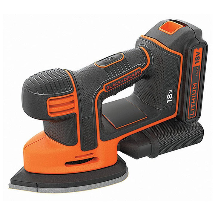 Black+Decker Akku-Dreieckschleifer Mouse ( 1.5 Ah, inklusive 400 mA Ladegerät, Fingerschleifer-Aufsa