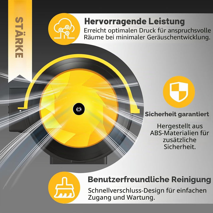 FanGoFast Rauchabzug Rohrventilator 200 mm Inline-Kanalventilator Abluftventilator Rohrlüfter 230 V