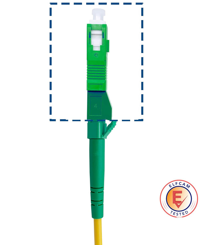 Elfcam® - Glasfaser-Adapter, Singlemode Simplex LC/APC Buchse/Female auf SC/APC Male Stecker, 1 Stüc