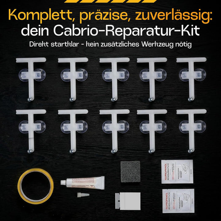 Cabrio Verdeck Scheiben Reparatur Set Heckscheibe