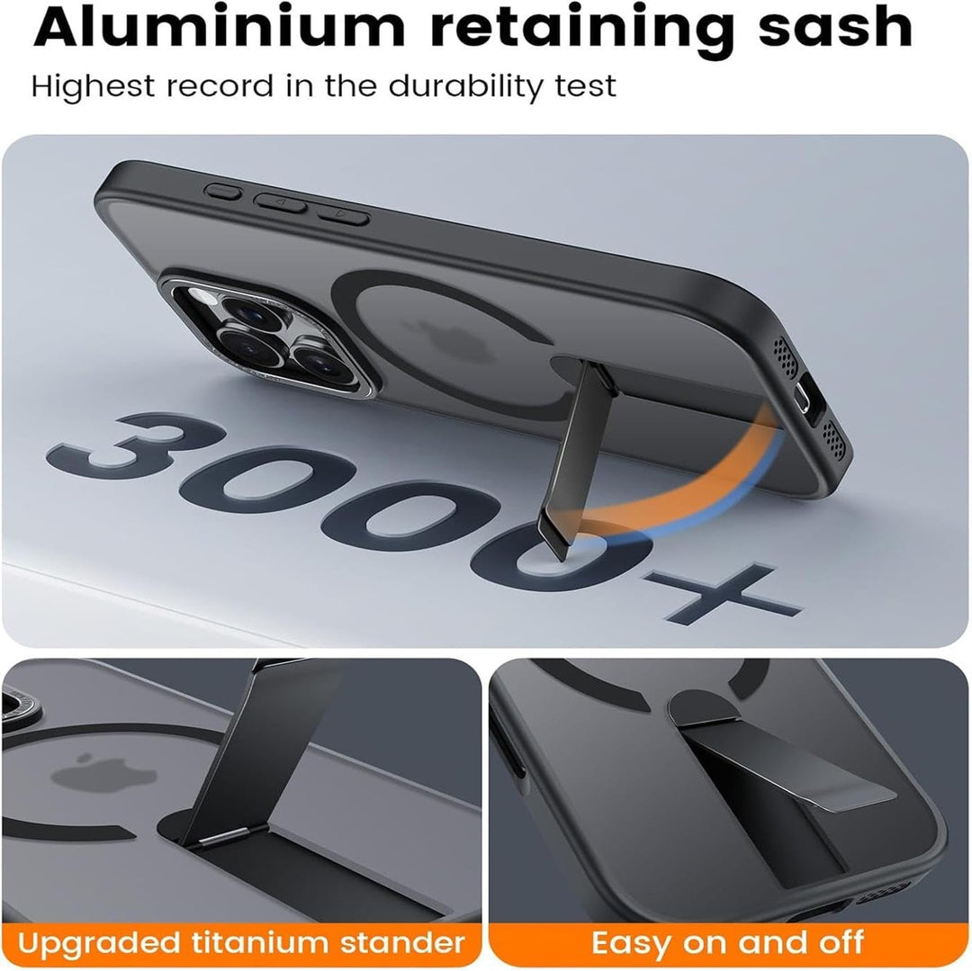 Verco Handyhülle für iPhone 13 Pro Max Hülle, Kompatibel mit Magsafe Metall Ständer Magnetisch Kamer