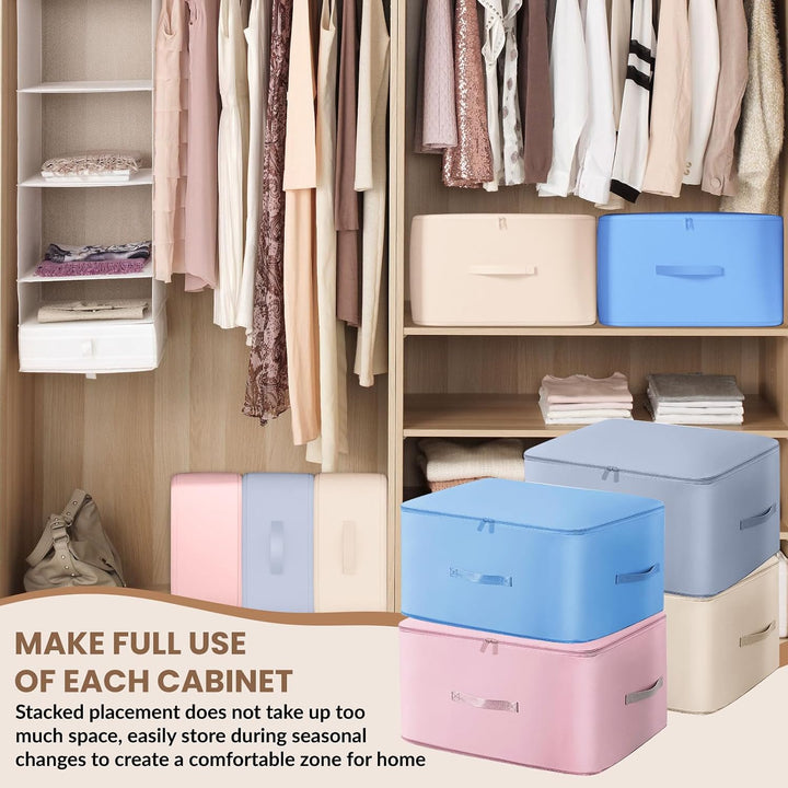 4 Stück Ultra Platzsparender Selbstkomprimierender Organizer, 52x42x60cm Aufbewahrungstasche für Bet