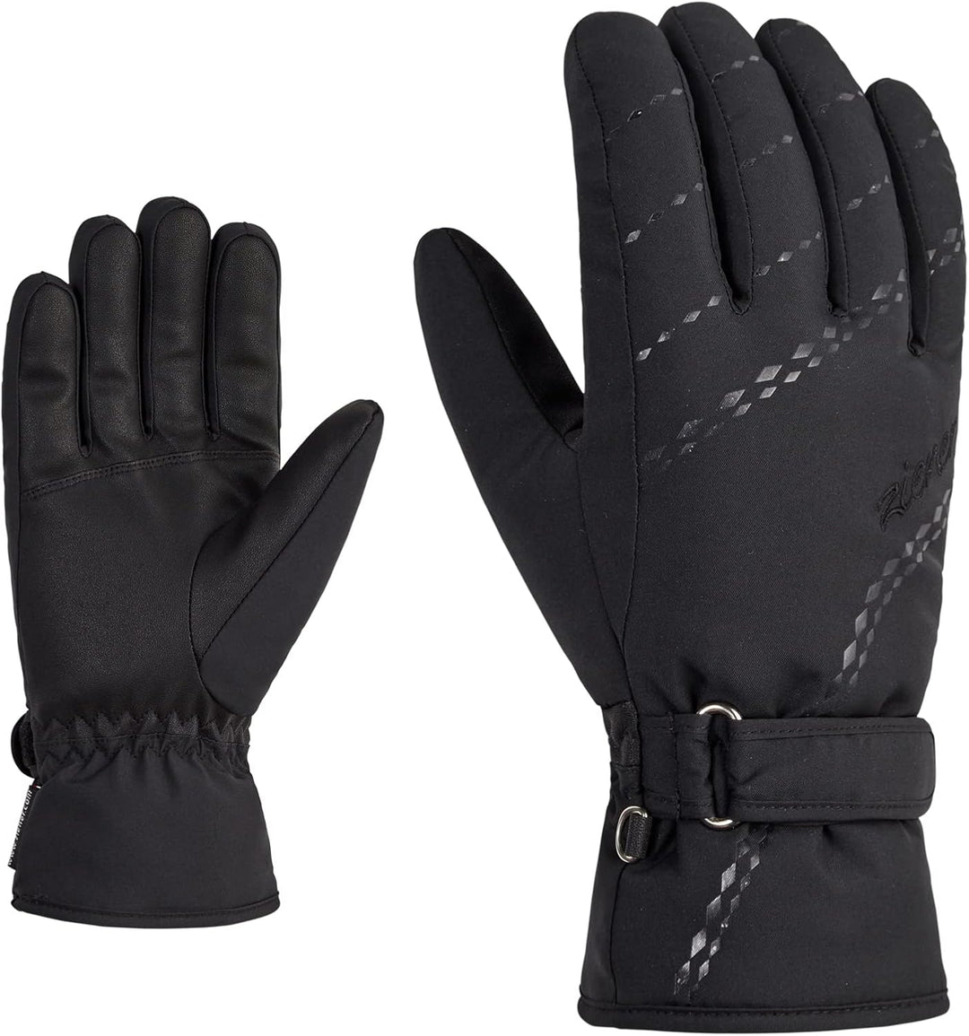 Ziener Damen Korva Ski-Handschuhe/Wintersport | warm, atmungsaktiv 6 Schwarz, 6 Schwarz