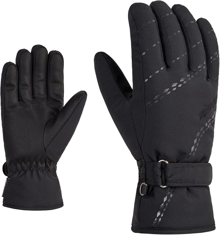 Ziener Damen Korva Ski-Handschuhe/Wintersport | warm, atmungsaktiv 6 Schwarz, 6 Schwarz