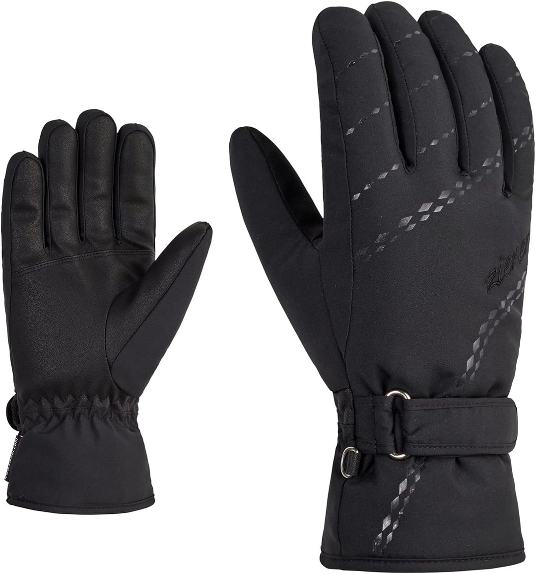 Ziener Damen Korva Ski-Handschuhe/Wintersport | warm, atmungsaktiv 6.5 Schwarz, 6.5 Schwarz
