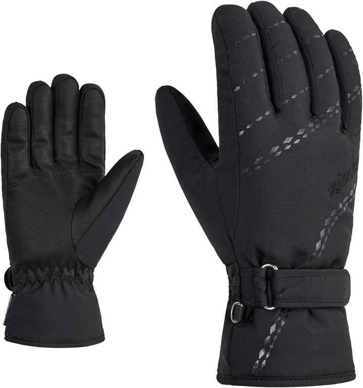 Ziener Damen Korva Ski-Handschuhe/Wintersport | warm, atmungsaktiv 6.5 Schwarz, 6.5 Schwarz
