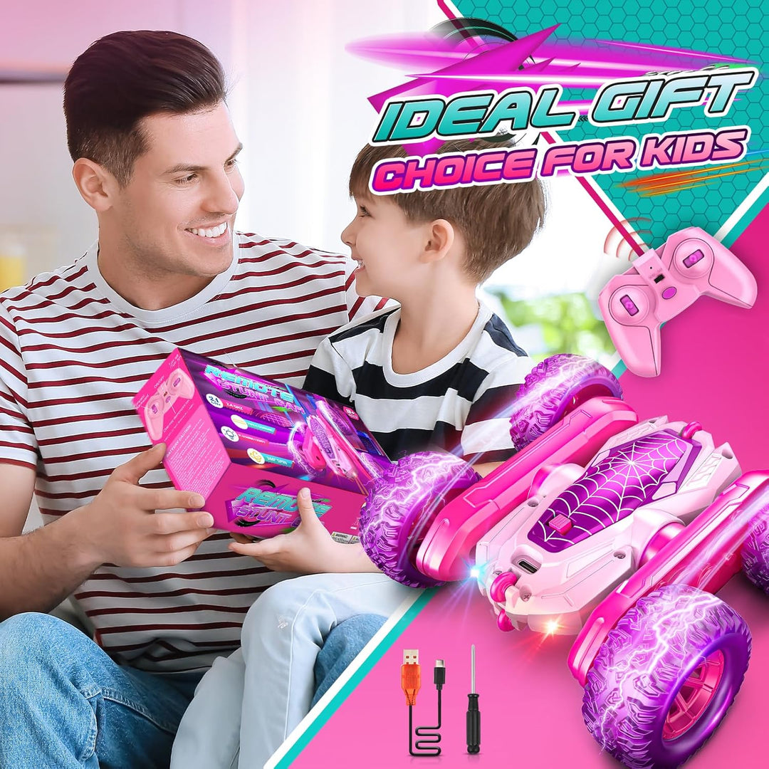 Dreamlandia Geschenk Mädchen 3-10 Jahre, 2.4Ghz 4WD Ferngesteuertes Auto Spielzeug RC Auto, Osterges