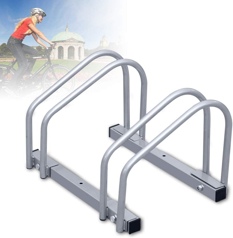 Jopassy 2x Fahrradständer,Fahrradständer Bodenparker für 2 Fahrräder von 35-55 mm Stellplatz,Fahrrad