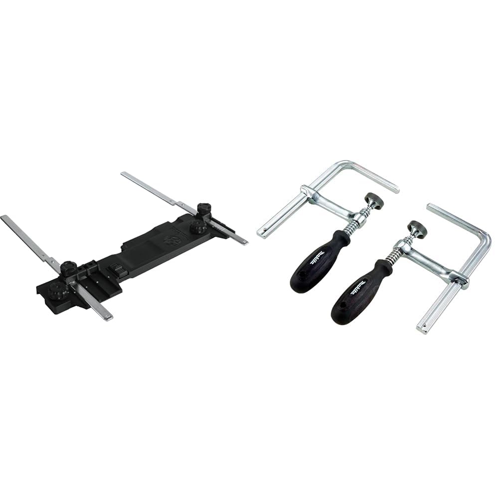 Führungsschienenadapter D & 194385-5 Schraubzwinge 1 Paar (2 Stück), Silber, 5 x 160 mm Bundle mit S