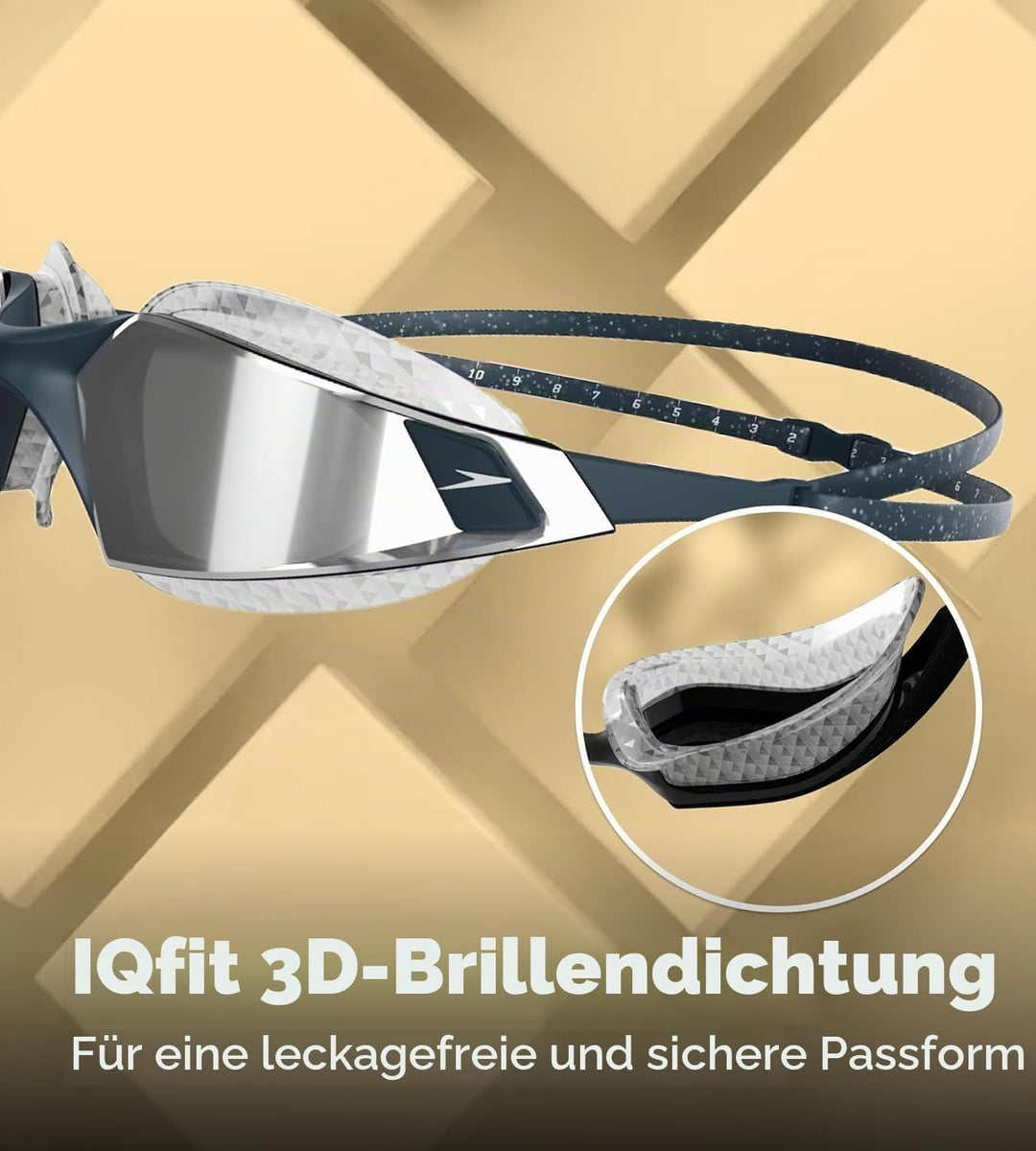 Speedo Unisex Erwachsene Aquapulse Pro Mirror Schwimmbrille Einheitsgrösse Oxid Grey/Silver/Chrome,