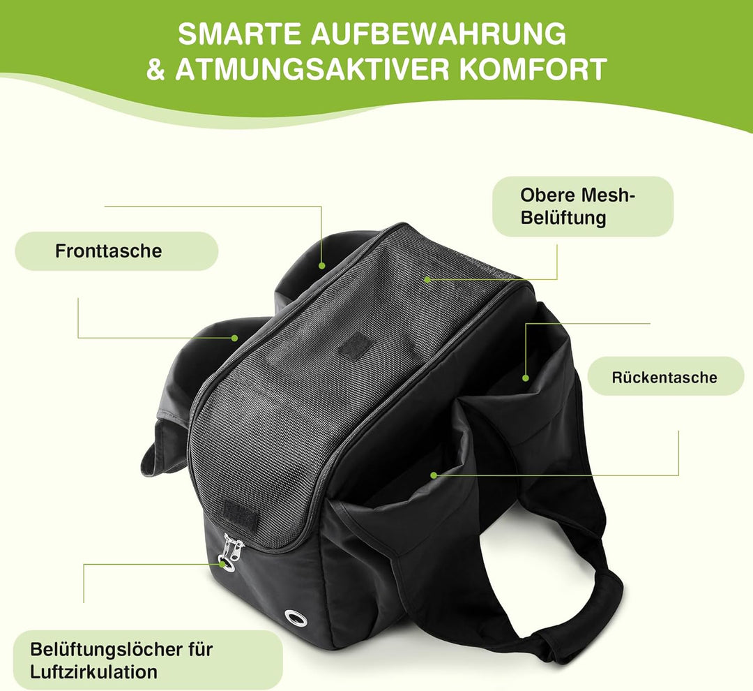 ALLSOPETS Hundetasche für Kleine Hunde, Leichte Atmungsaktive Haustiertasche, Bequeme Katzentragetas