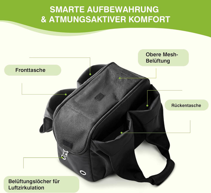 ALLSOPETS Hundetasche für Kleine Hunde, Leichte Atmungsaktive Haustiertasche, Bequeme Katzentragetas