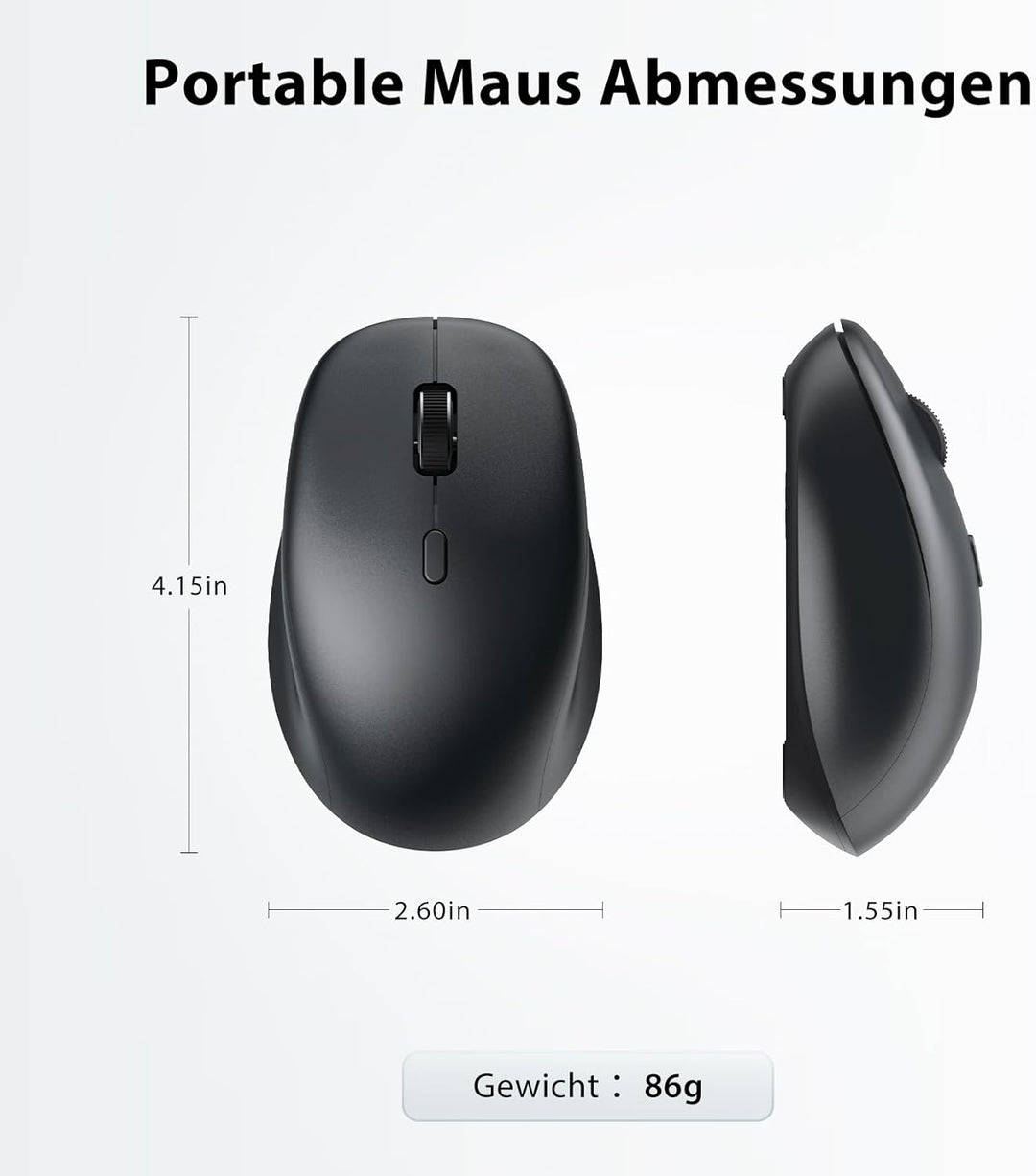 iClever Bluetooth Tastatur mit Maus, Tastatur Maus Set Kabellos,Wiederaufladbare Dualmodus (Bluetoot