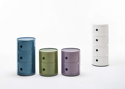 Kartell Componibili, 3 Elements, Blau, Runde