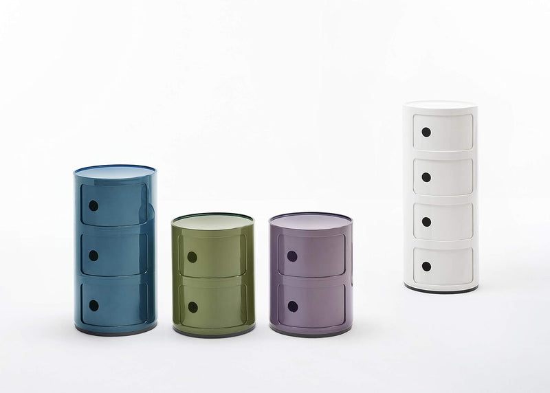 Kartell Componibili, 3 Elements, Blau, Runde