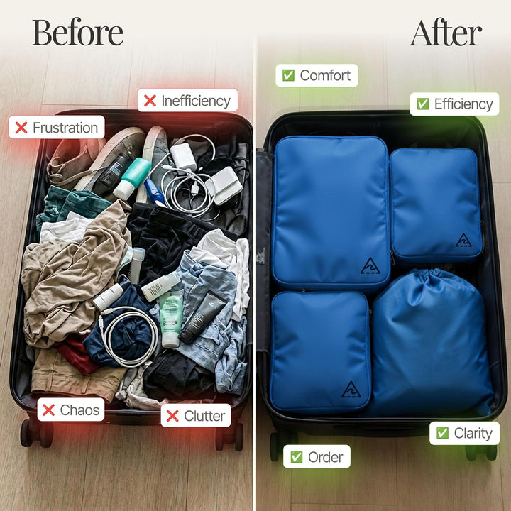Deluxe-Kompressions-Verpackungswürfel für Reisen – maximiere den Platz im Gepäck mit patentiertem Hy