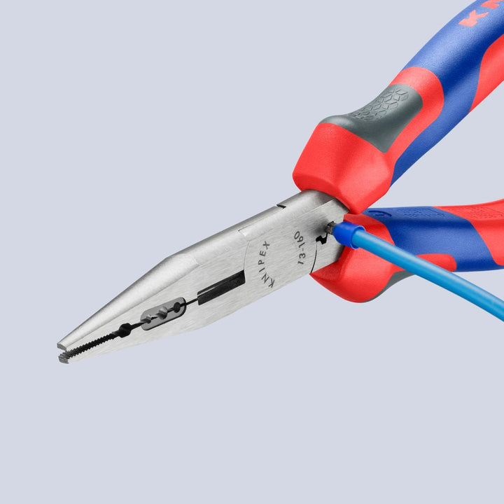 Knipex Verdrahtungszange schwarz atramentiert, mit Mehrkomponenten-Hüllen 160 mm 13 02 160, zange